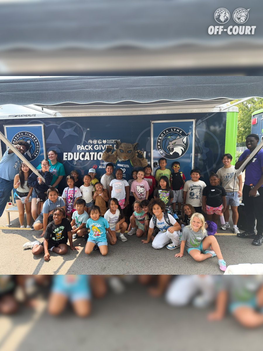 PackOffCourt's tweet photo. Our YMCA Beacons friends know how to have fun in the sun! 

@lynxprowl brought the Education Station powered by @XcelEnergyMN to the Fred Wells Tennis &amp; Education Center this week to pass out free books and read with students! https://t.co/uamRkVTRWb