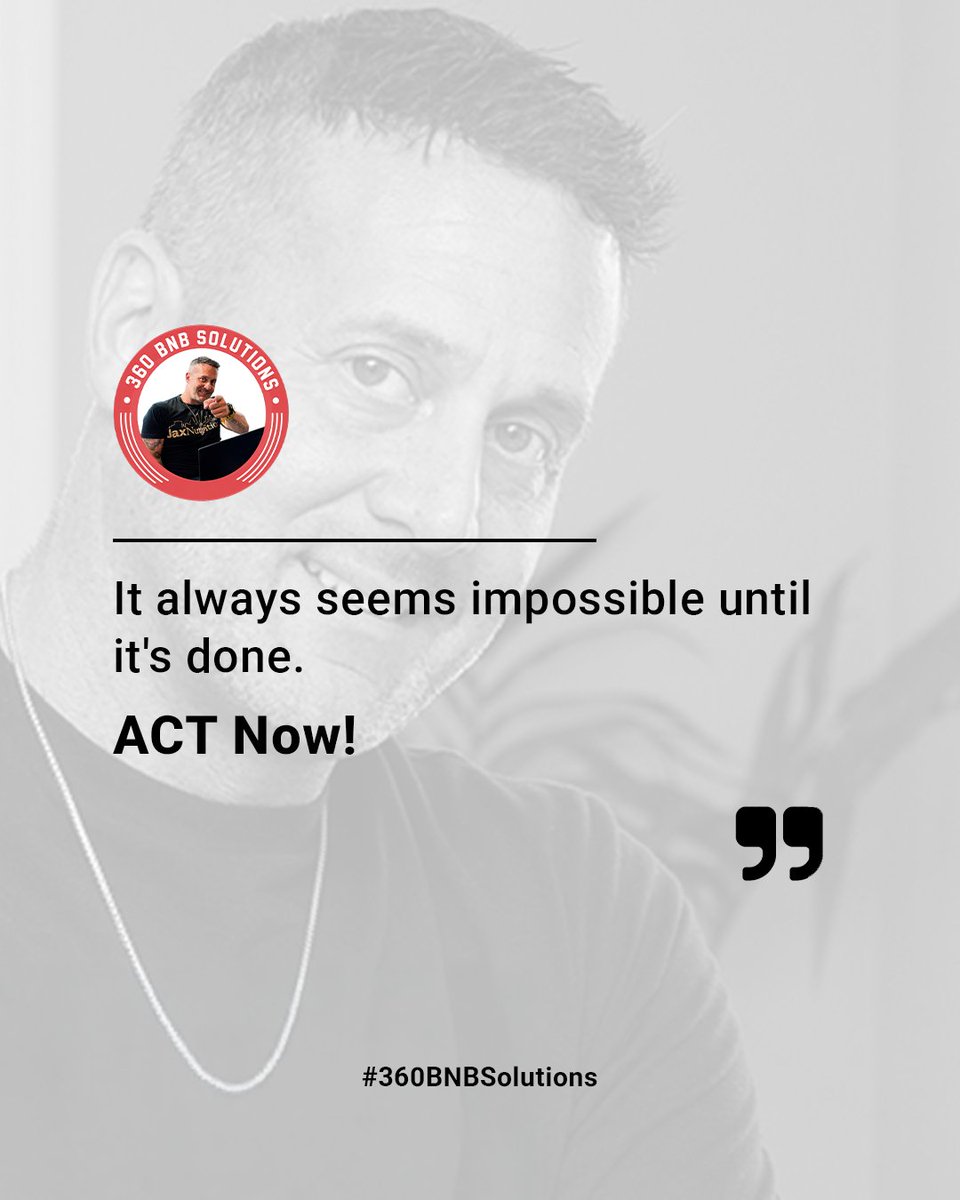 360bnbsolutions's tweet photo. Act now. πͺβ³
Only if you're serious about starting Airbnb Business, Text meπ² 904-864-8828
#Motivation #Mindset #TakeAction #FutureYou #BitterFact #quotesoftheday https://t.co/L70egNaiq8
