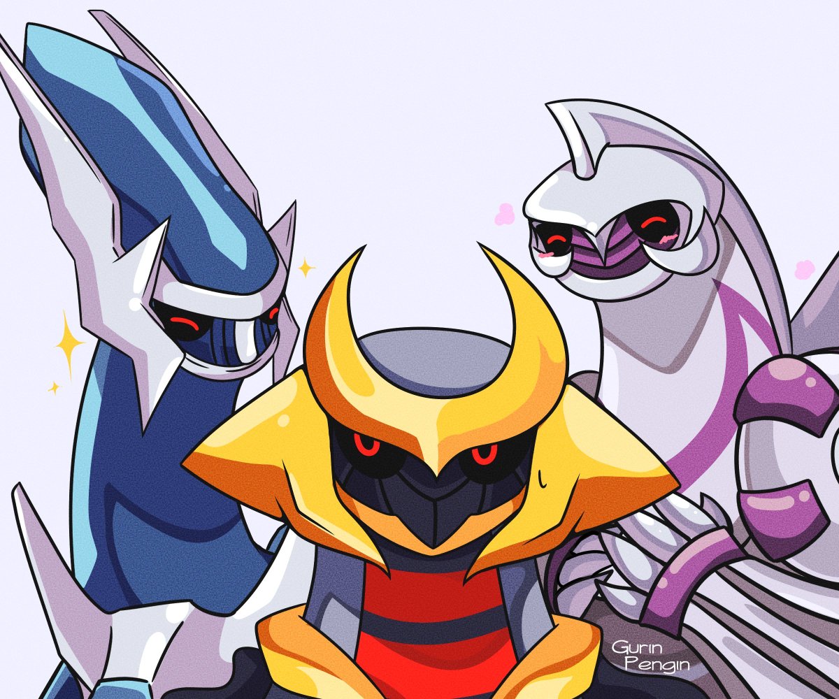 Gurinpengin's tweet photo. Repost.
Just to remember the smiles of that duo.
Giratina isn't even trying.
#Pokemon #Dialga #Palkia #Giratina https://t.co/9DHqaotspS