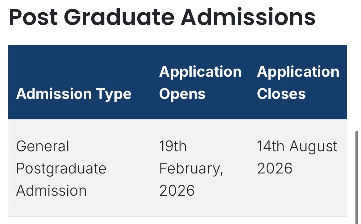 vol_studios's tweet photo. 📍📍URGENT📍📍

The deadline for postgraduate applications to the University of Ghana has been set for today, Friday, 14 August 2026 at 11:59pm.

Stay tuned.✅ https://t.co/fqkfUoGx7C