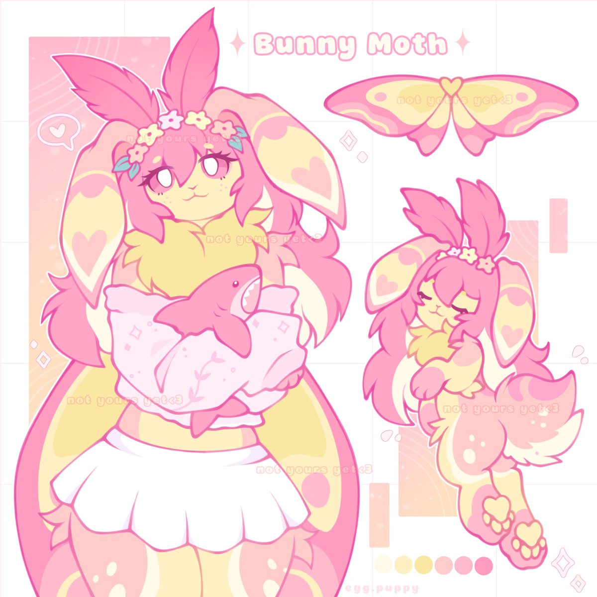 egg_puppyy's tweet photo. Bunny moth adopt🩷💛 (info below) https://t.co/gCcxnxirh6