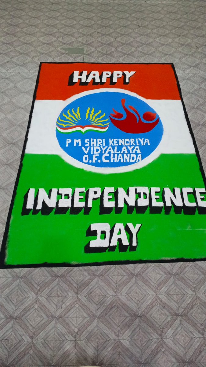 KendriyaF's tweet photo. PM SHRI K V O F CHANDA on the eve of 80th Independence day https://t.co/sP6e2R7W3Y