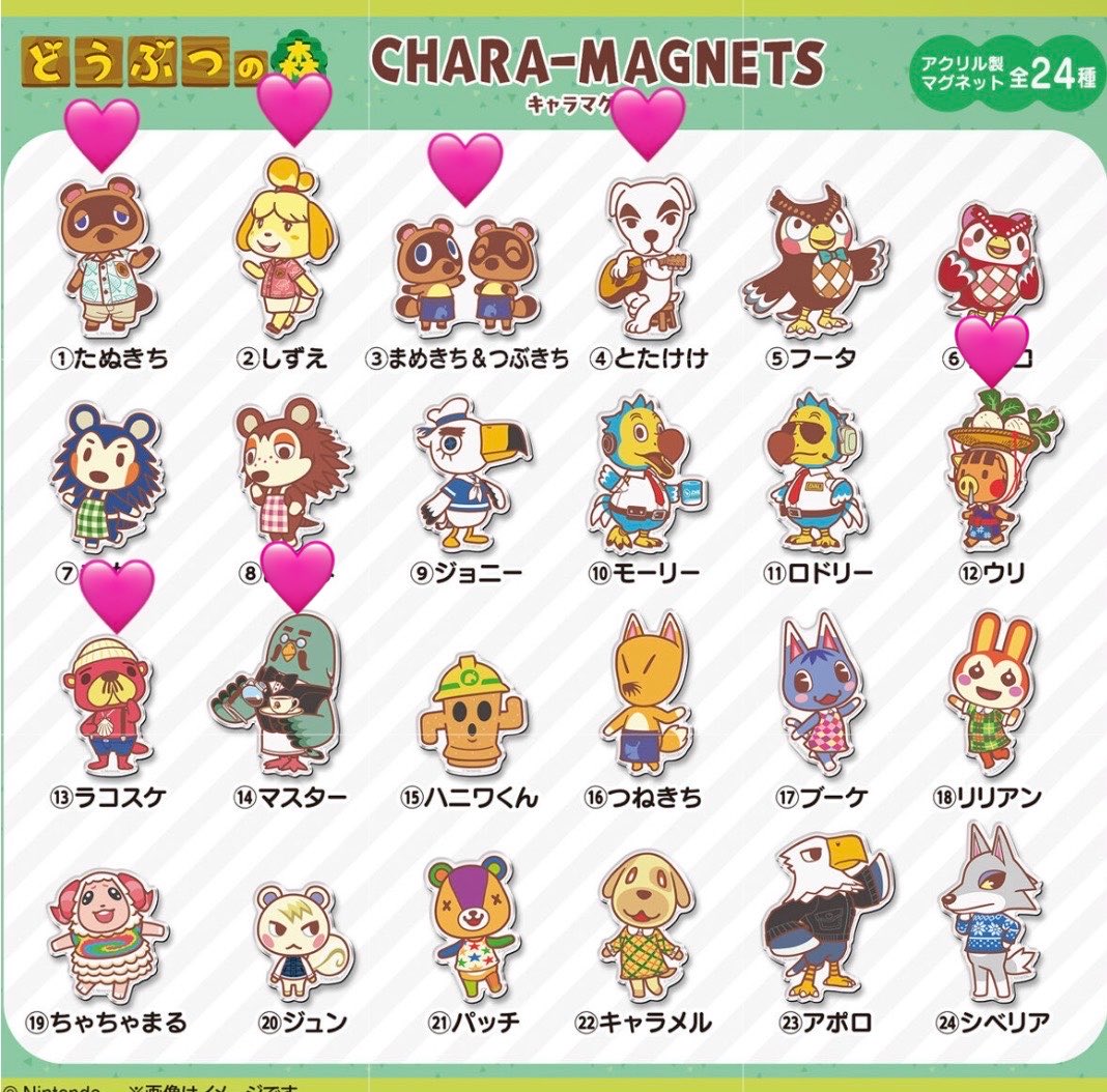 isvy2n's tweet photo. あつまれ どうぶつの森 あつ森 キャラマグネッツ アクリル マグネット　交換

【譲】ジョニー　シベリア　モーリー
　　 フーコ　あさみ　

【求】たぬきち　しずえ　まめきち&amp;つぶきち
　　 ウリ　ラコスケ　マスター　とたけけ

郵送希望です📮　まとめての方優先です！
よろしくお願いします。 https://t.co/qGmJGEdCXv