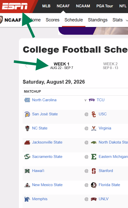 MountainWreck's tweet photo. But does @JoshPateCFB  actually align with his bosses on what Week 1 really is? https://t.co/Gqj7rHRP54