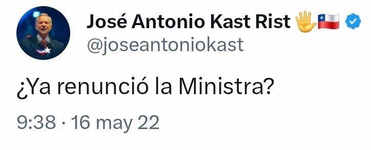 PiensaPrensa's tweet photo. José Kast pide renuncia de ministra 🤣 https://t.co/GZmE7mNdKM
