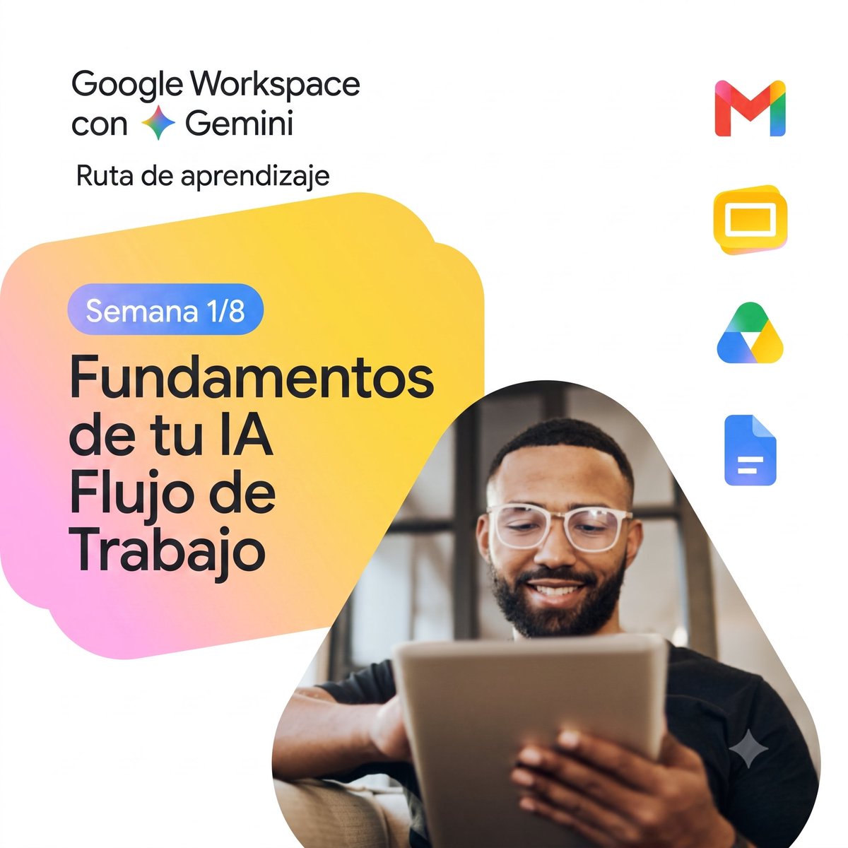googleespanol's tweet photo. 8 semanas. 30 minutos a la semana. Y GRATIS. ⏱️✅

Únete a nuestra ruta de aprendizaje y domina Google Workspace con Gemini. 🚀

📅 Semana 1: Conoce las funciones clave de la IA y descubre cómo usarlas para disparar tu productividad y eficiencia en tu trabajo diario.

Empieza aquí: 🔗 https://t.co/N6NlPTIdrX