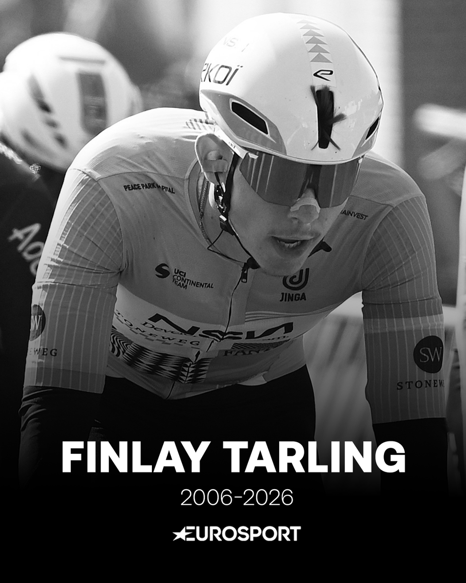 Eurosport_ES's tweet photo. Tragedia en la Volta a Portugal: fallece a los 19 años Finlay Tarling

Descansa en paz 🖤 https://t.co/TS6MhvvSID