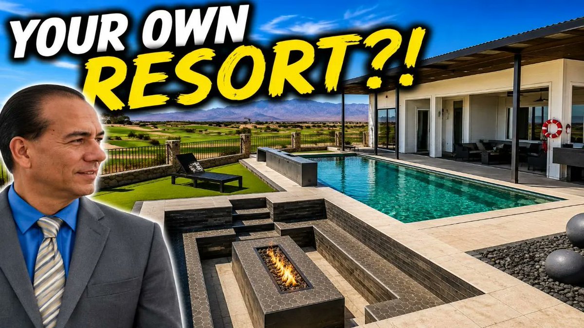LasCrucesLiving's tweet photo. What does nearly $900K buy you in #LasCruces? 🏡⛳

4 bedrooms. Golf-course views. Resort-style pool &amp; spa. Sunken fire pit. Outdoor shower. Mountain views.

This #RedHawkGolfCourse #CustomHome is all about #IndoorOutdoorLiving.

🎥 https://t.co/lux0oMHCEb https://t.co/X5e02S0ofL