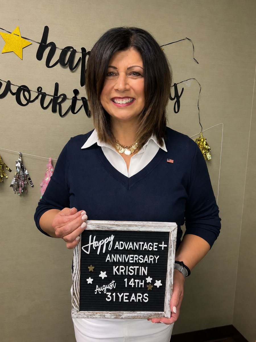 ADVPlus_Finance's tweet photo. Happy 31st @ADVPlus_Finance Anniversary to Kristin! Kristin's heart for our team is at the center of everything she does &amp; we’re so lucky to have her. Thank you for always showing up, lending a hand &amp; caring so deeply!

#WorkAnniversary #TeamAppreciation #ServingWithExcellence https://t.co/rpbPT1Ad1B