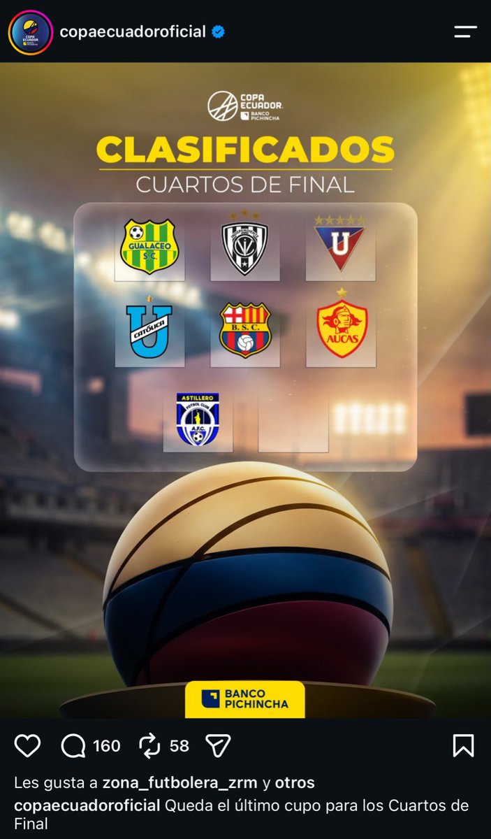 LDUPoficial's tweet photo. Corregido, amigos @CopaEcuador 🤝💚🤍⭐️

#MásLiga https://t.co/fVA9hVPgNW