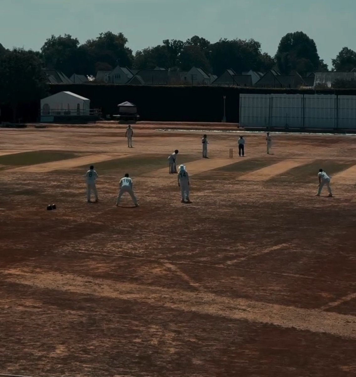 ArfaSays_'s tweet photo. This is the real picture of the grass free dusty ground provided to Pakistan for the warm-up match. However the English media will never highlight the careless attitude of ECB. 🤷 #ENGvPAK https://t.co/WCRozOMrOb