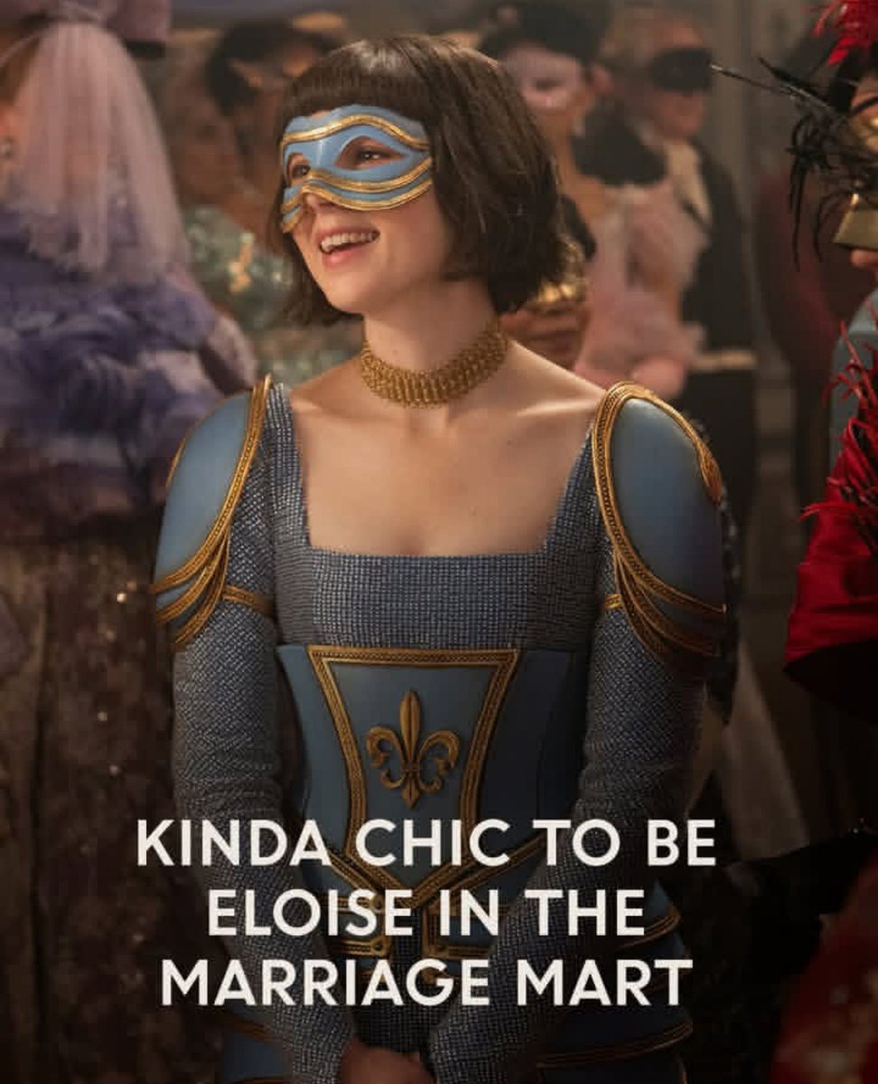 philoisebrasil's tweet photo. "É meio chique ser a Eloise no mercado do casamento"

Legenda do shondaland:
"Nossa garota Eloise pode até ter chamado o casamento de 'uma prisão para as mulheres,' 😂 mas talvez o mercado do casamento fosse um pouco diferente se a gente organizasse o nosso em 2026 👀. O que a gente manteria? O que a gente jogaria fora? E o que merece uma atualização moderna? Ainda assim, talvez fazer as coisas do seu jeito também seja chique. 💅"

📸 shondaland