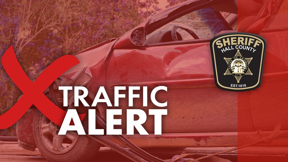 HallCountySO's tweet photo. Yellow Creek Road (6100 block) is blocked at Bent Tree Cove due to a single-vehicle traffic accident, according to deputies on the scene. https://t.co/rIeBojpmjy