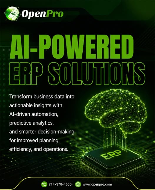 OpenPro_ERP's tweet photo. Data is only valuable when it helps you make better decisions. From finance and inventory management to sales, manufacturing, and reporting, AI-driven automation empowers your team to work smarter and make more informed decisions. https://t.co/LnJcMv7zso