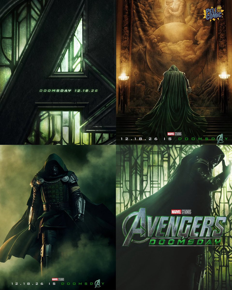 Peli_Comic's tweet photo. Todos los posters de Avengers Doomsday hasta ahora son obras maestras 💚 https://t.co/EvNQmwiYHl