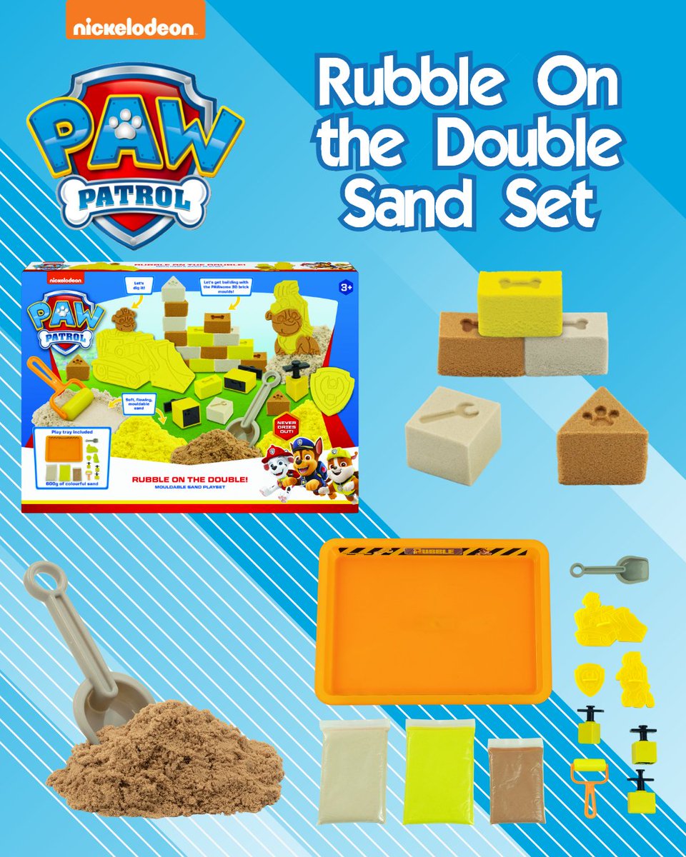 Imports_Dragon's tweet photo. The PAW Patrol pups have a big day on the big screen… and the adventure doesn’t end there. 🐾 Squish, shape and see what you create with SANDsational and Ready Steady Dough sets.

🔗 https://t.co/dgB8zwm3sY

#PAWPatrol #Play https://t.co/AqW0O5Be1U