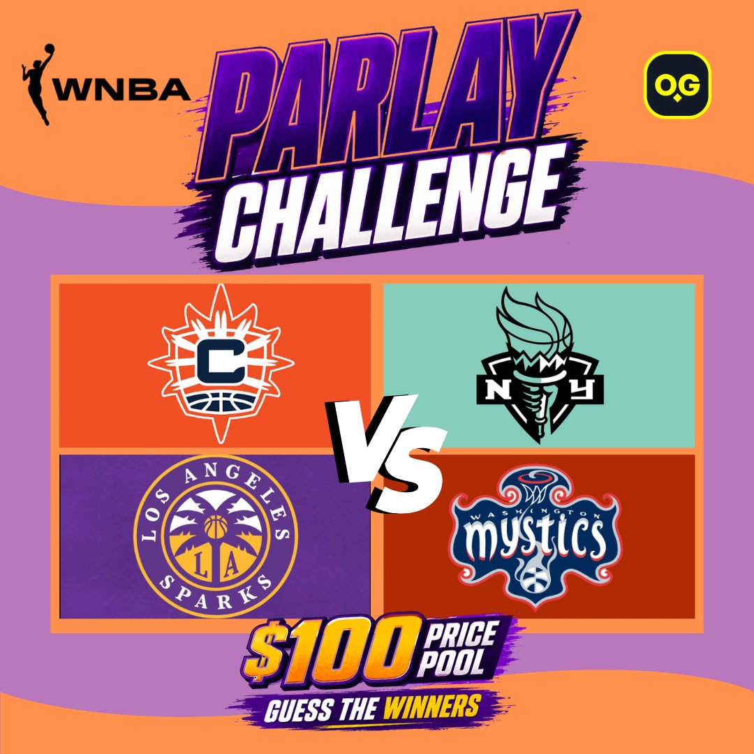 TheOwlGame's tweet photo. 🦉🏀 WNBA PARLAY CHALLENGE 🦉🏀

Put your basketball knowledge to the test and compete for a share of a $100 Free Bet Prize Pool! 🥇🔥

🔮 Predict the winners of both games:

🏀 New York Liberty vs Connecticut Sun
🏀 Los Angeles Sparks vs Washington Mystics
Example Entry:
✅ Liberty
✅ Sparks

👤 https://t.co/B1gEeR8ghA Username: Your Username
🎯 Rules:
💬 Reply to this post with your picks and username
✅ Repost and like this post
⏰ Entries must be submitted before the first game tips off
🚫 Late entries will not be accepted
🏆 One entry per user
🎉 Winners will be announced Monday
💰 Prize: $100 Free Bet Prize Pool shared among everyone who correctly predicts both winners and follows ALL the instructions.

⚠️ Maximum share: $35 per winner if there are fewer than 3 winners.

Are you ready to build your winning parlay? 🏀🔥
18+ | Gamble Responsibly | T&Cs Apply
#WNBA #WNBA2026 #Basketball
