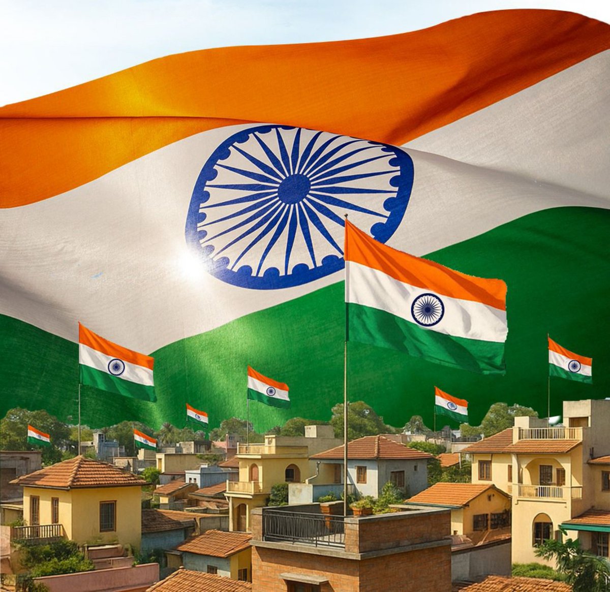 dkpoints's tweet photo. Har Ghar Tiranga' is not merely a campaign—it is a sacred celebration of our devotion to the nation. True transformation will dawn only when the tricolor that flutters above our roofs ripples with equal pride within every Indian heart. #HarGharTringa #15August #Jayhind #india https://t.co/6xotvkcgas