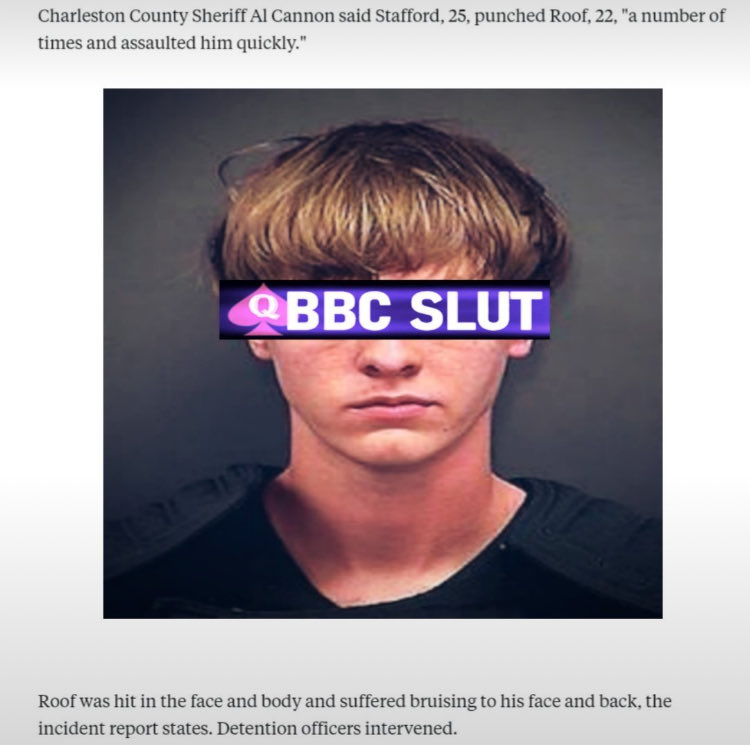 Sthprtapologist's tweet photo. @dylannrooffan @poisoneurope ‘Dylan roof fan’
-was to pussy to go into the ghetto(where the actual black ppl are that kill whites)
-shoots harmless church goers that were probably pro white
-is going to be executed at the hands of a black attorney general. https://t.co/pY8W8Oiu2e