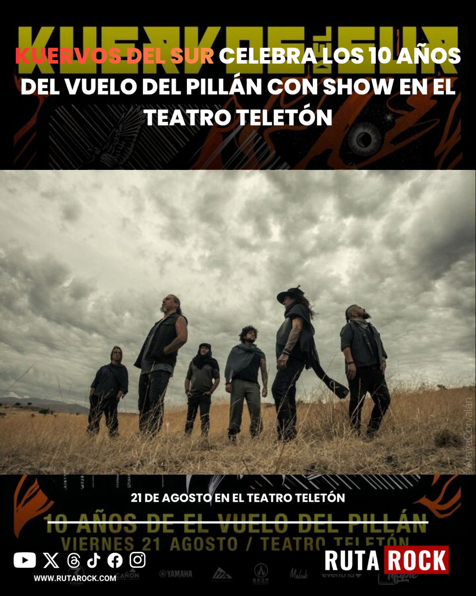 RutaRockCom's tweet photo. La banda nacional inicia su nueva etapa con "Nuevo Vuelo", el show inédito que ya fue presentado en Santiago, ahora tendrá su paso por Concepción el 14 de agosto y Valparaíso el 30 de agosto.

Revisa todo en nuestra web 👉 https://t.co/17Lg4aqbIQ

@Agencia_Collage https://t.co/czaCPf3LYn