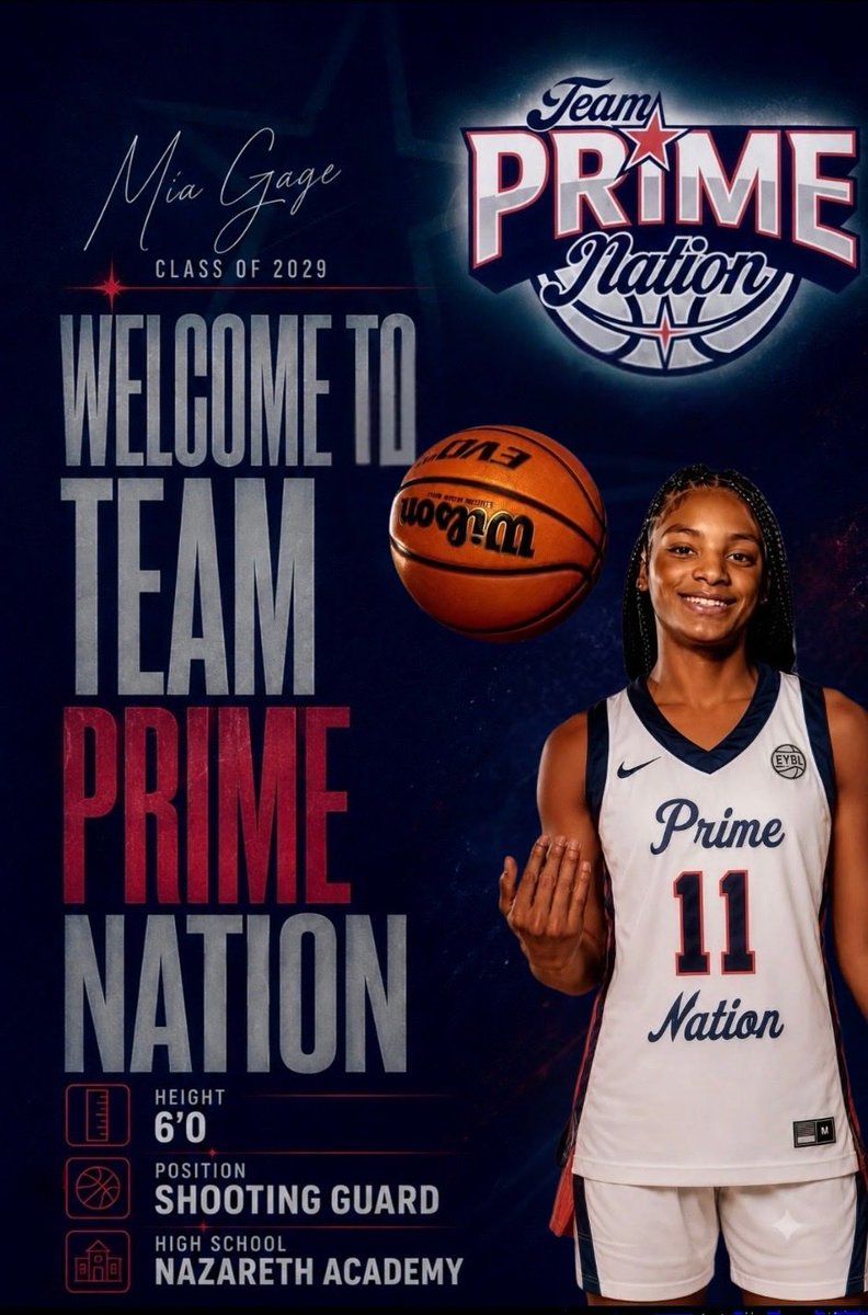 WiFlightElite's tweet photo. 🚨 BIG PICKUP 🚨
#1 SG in Illinois for the Class of 2029, Mia Gage, is headed to Prime Nation! ⭐️
State Champion. Fierce competitor. D1 prospect with a bright future.
Welcome to Prime, Mia! 🔴🔵🏀🔥
#PrimeNation #EYBL https://t.co/UwqrnQIdAy