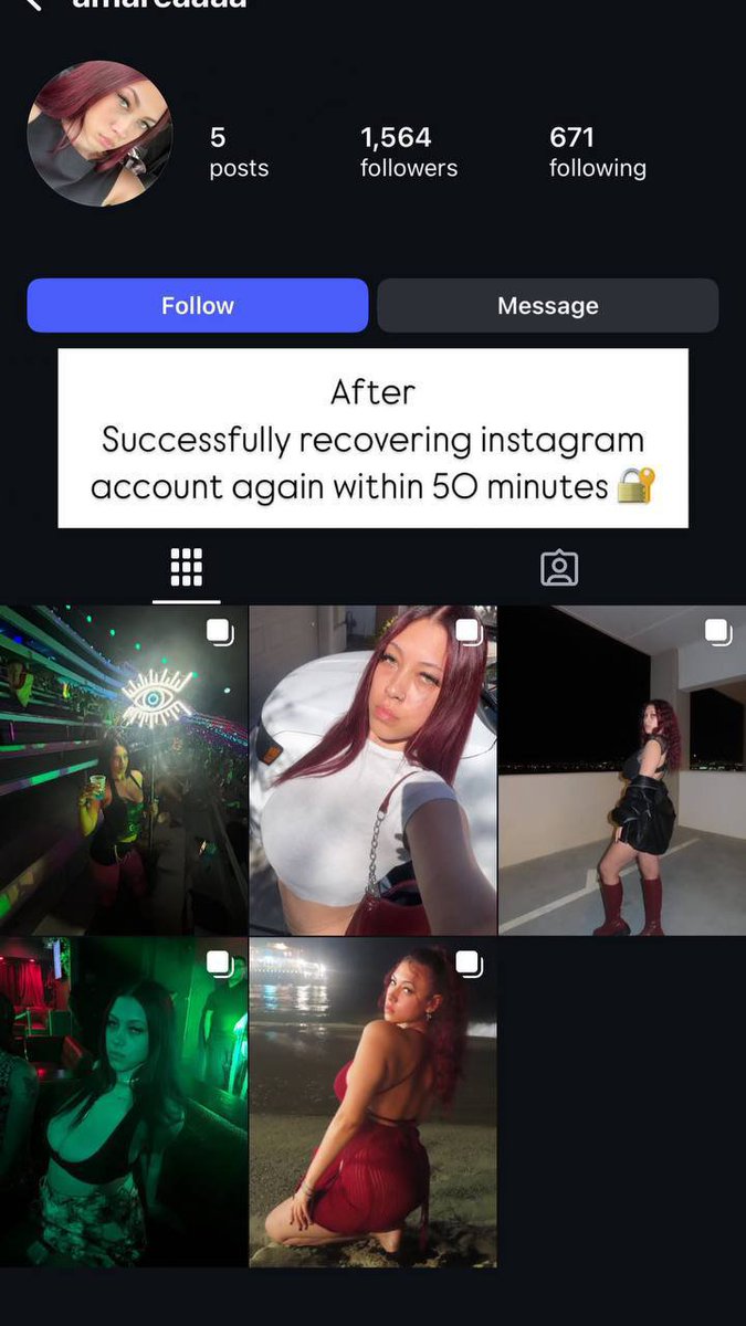 CyberGuardrzfm's tweet photo. 📷Successfully recovering instagram account within 50 minutes ✅ #LockedAccount #BannedAccount #AccountRecovery #CantAccessMyAccount #XSupport #Help https://t.co/75CwBFqGR6