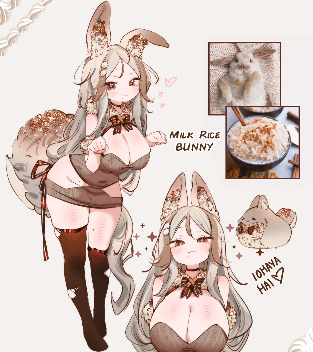 IomayaMai's tweet photo. Milk rice Bunny 🥛 Adoptable https://t.co/z8yUr5HKFo