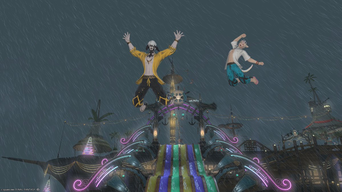 Eliahu_ff14's tweet photo. 途中ずっと豪雨ですごい天気だったｗ https://t.co/YtlH00rIWm