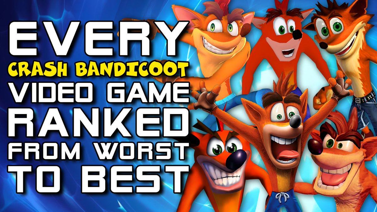 WorstGamesInc's tweet photo. The Crash Bandicoot series has seen many highs and lows but which adventures are hotter than a Nitro crate and which ones stink like rotten Wumpa fruit? IT'S ABOUT TIME we ranked them...

Here is Every Crash Bandicoot Video Game Ranked from WORST to BEST:
https://t.co/G57Adz0rXj https://t.co/L7YGxoUi4e