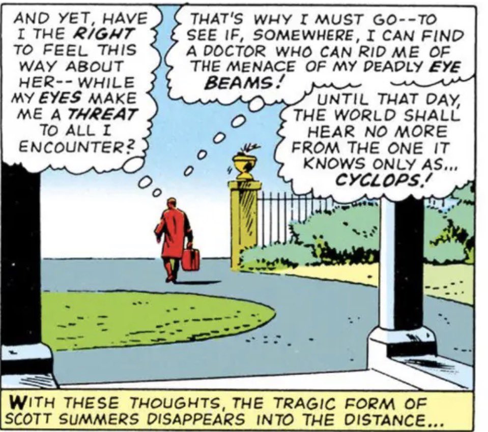 sharksandjays's tweet photo. Scott’s scathing thoughts abt his own mutation all throughout the 60s run breaks my heart https://t.co/WXfKvo5C3J