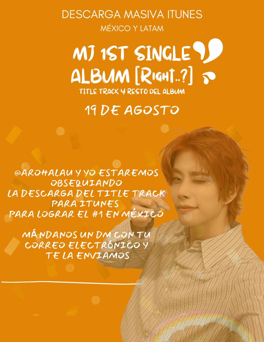 binwoobren's tweet photo. Vamos por ese #1 en iTunes México

@ArohaLaura y yo estaremos obsequiando la descarga del title track del cb de Jun.

Si les interesa pueden enviarnos dm a ella o a mi. 

#MJ #Right #일십일분전 #읽씹일분전 #ただいま #다녀왔어 @MJ_offcl https://t.co/Pj9mZ3XOpF