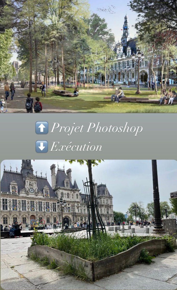 Will_Nicks_Off's tweet photo. Par chance, les Parisiennes et les Parisiens bénéficient des petites forêts urbaines de l'ère Hidalgo ("une baisse de 4 à 8 degrés") pour se prémunir contre la chaleur étouffante de cet été caniculaire. https://t.co/WdT7fQ8sRD