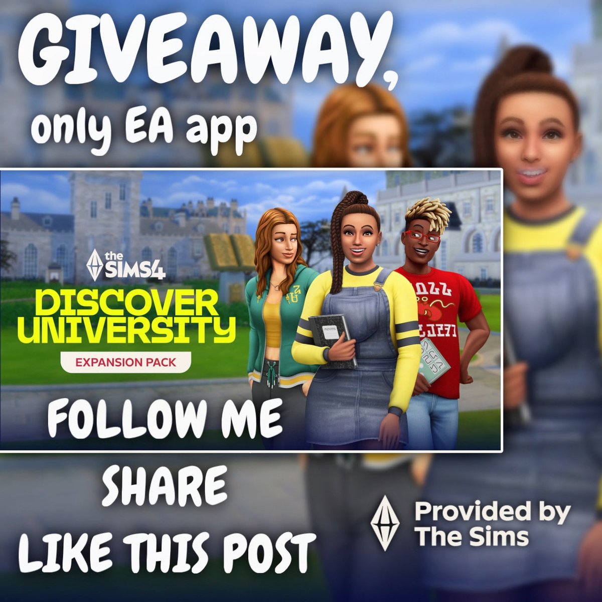 Mamut_creativo's tweet photo. GIVEAWAY‼️
Para participar solo tenéis que seguir las instrucciones del post, el sorteo finaliza el Lunes 17 de Agosto a las 5 de la tarde hora de España🤗

#ProvidedbyTheSims

Mamutcreativo #SimsPartner

@TheSims @EA_Espana @EA
#EACreatorNetwork
@LosSimsES #TheSims #TheSims4 https://t.co/SRl2wNLzvV