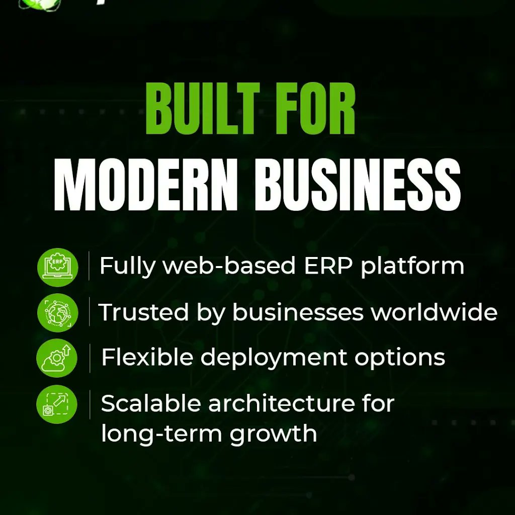 OpenPro_ERP's tweet photo. As a fully web-based ERP solution trusted by businesses worldwide,  OpenPro offers flexible deployment options and a scalable architecture  that supports long-term growth while improving efficiency and  decision-making. https://t.co/aYTP6TM27u