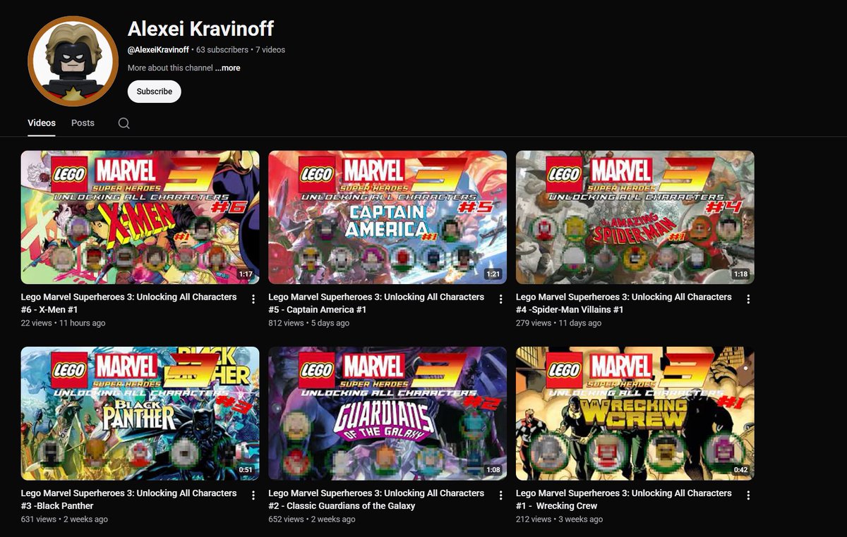 LegoMarvelFreak's tweet photo. @Dexerto I'm making a Lego Marvel 3 character roster on YT so TT can see the demand for such a game. https://t.co/KREGm2TY1N https://t.co/Zt2uHDnG3K
