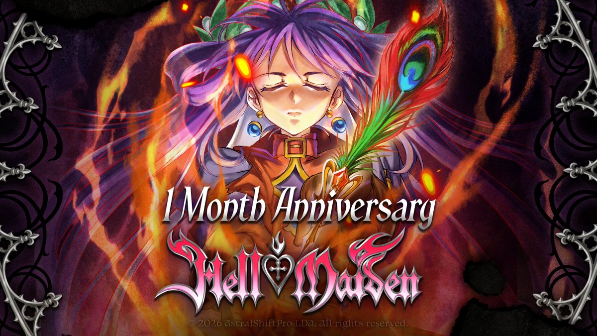 hellmaidengame's tweet photo. ✨❤️‍🔥Thank you for an amazing first month!

All your support is invaluable for us as an indie team and we cuoldn't be more grateful for all your feedback! ❤️ https://t.co/0A1btnl18v