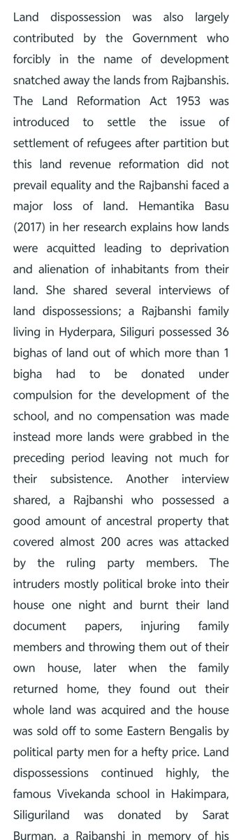 Teestaduhitr's tweet photo. When I say every institution, airport, and even roads, I mean literally everything in North Bengal that was built on the land of the Koch Rajbanshis
I am not bragging,I am stating a reality
Imagine donating your land in memory of your loved ones only for the authorities to dare ignore that dedication.
Imagine a ruling party taking away your land.
Yes, that happened to us, the Koch Rajbanshis
one of the largest zamindar communities of Eastern/Northeastern India
And yet,some people still dare to call us anti national/Chinese??