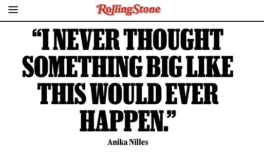 RollingStone's tweet photo. For Rush, Anika Nilles decided to get stronger.  ”I have to play more out of muscle power,” says Nilles, who’s been lifting weights for months in between rehearsals.

“I like being a rock drummer! Now, I have a little bit of Neil [Peart] in me.”

More: https://t.co/FXS4imagIC https://t.co/exBNE2rCFk