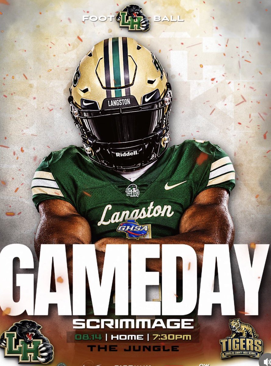 jmell101's tweet photo. WEEK 0. Senior season starts now!!
Scrimmage vs. Douglas County
π The Jungle 7:00pm
2027 LB #31 | Langston Hughes HS
Ready to work. πΎ
#AGTG #RecruitGA #GAHSFB #2027Recruit #Linebacker @RecruitLangston https://t.co/4uEGrsF0oA