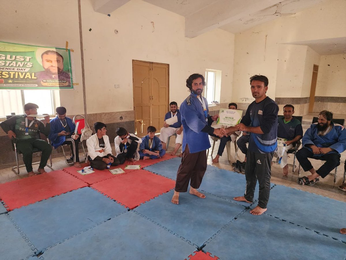 Justtust's tweet photo. 14 August Independence Day Judo Championship was held in Killa Saifullah under the Sports Board &amp; Sports Department. Young judokas displayed outstanding skills, with medals and certificates awarded to winners. Killa Saifullah continues to produce champions for Balochistan and Pak https://t.co/T0rwGYSp3a