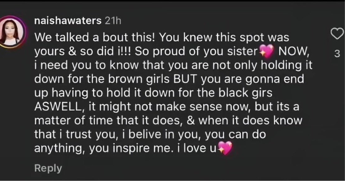 daizedeee's tweet photo. it’s just really hard to ever take her seriously when she told an asian woman she’d have to hold it down for the black girls https://t.co/yAj06Ko9VC