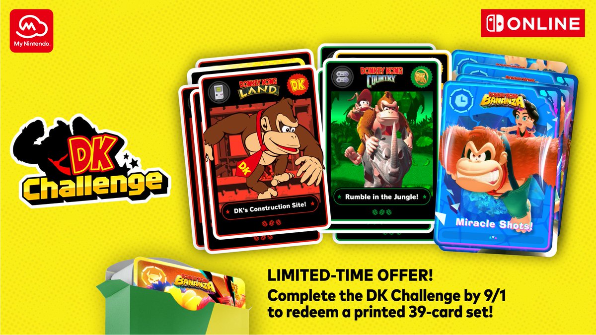 NinEverything's tweet photo. Nintendo reveals physical reward for completing the DK Challenge https://t.co/gFGCGRsdXs https://t.co/LWhk66E3QZ