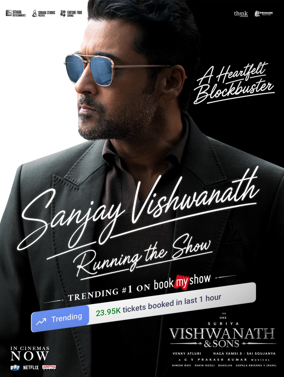 CinevasanthPro's tweet photo. The wait is over….
The big day is here….
And finally it’s time to meet you all ❤️
#VishwanathAndSons #VASfromToday
@Suriya_offl #VenkyAtluri @_mamithabaiju @realradikaa @TandonRaveena @gvprakash @vamsi84 @NavinNooli @NimishRavi @Banglan16034849 @balajesaar @proyuvraaj https://t.co/Yb9Ycdc63A