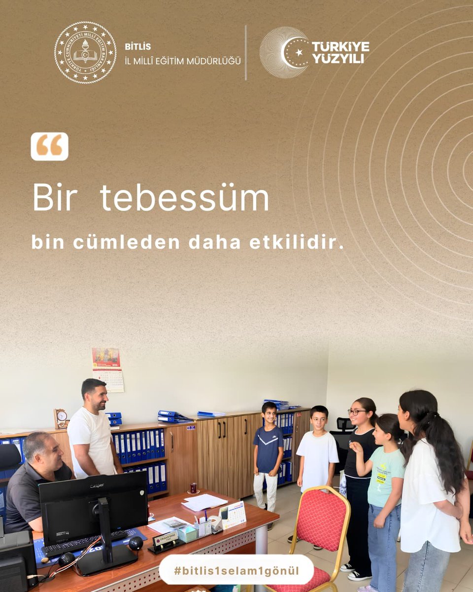 Bitlis_Mem's tweet photo. Sınıfımızda bilgi, koridorumuzda selam, gönüllerimizde nezaket.

#bitlis1Selam1Gönül
@tcmeb @Yusuf__Tekin @MebOrgm @TayfunOzyolcu https://t.co/OWDvQn9nTq