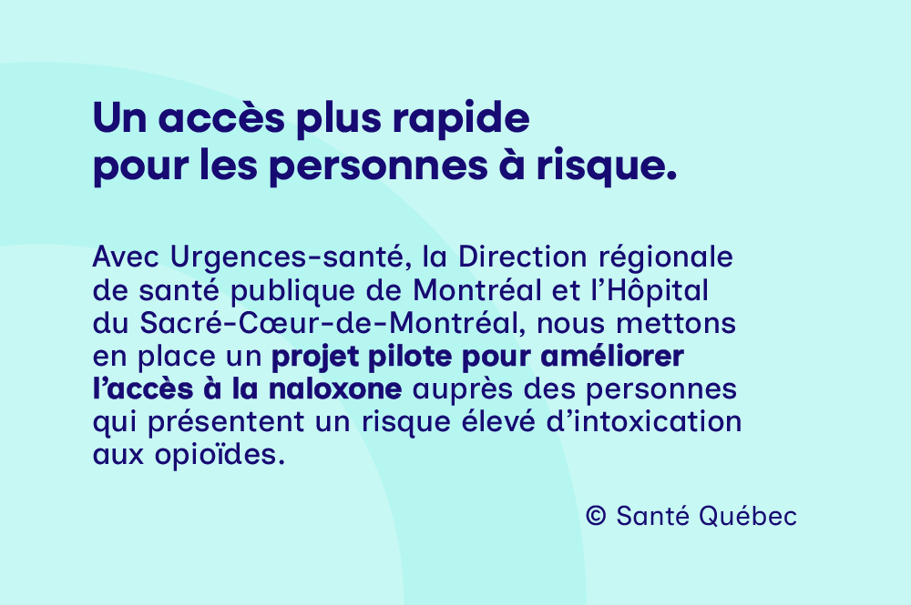 sante_qc's tweet photo. Un nouveau projet pilote mené avec Urgences-santé, la Direction régionale de santé publique de Montréal et l’Hôpital du Sacré-Cœur-de-Montréal vise à améliorer l’accès à la naloxone pour les personnes à risque d’intoxication aux opioïdes. ⬇️ https://t.co/wLr2EfkLQS