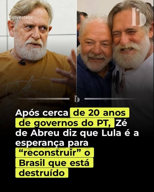 zfabrogmailcom's tweet photo. Depois de 20 anos de PT, o Brasil tá destruído… e a solução é o mesmo cara que destruiu.  
 Zé de Abreu e Lula provaram que a loucura não tem limite — ela só precisa de barba branca e um sorriso. https://t.co/oJLp4JPJOy