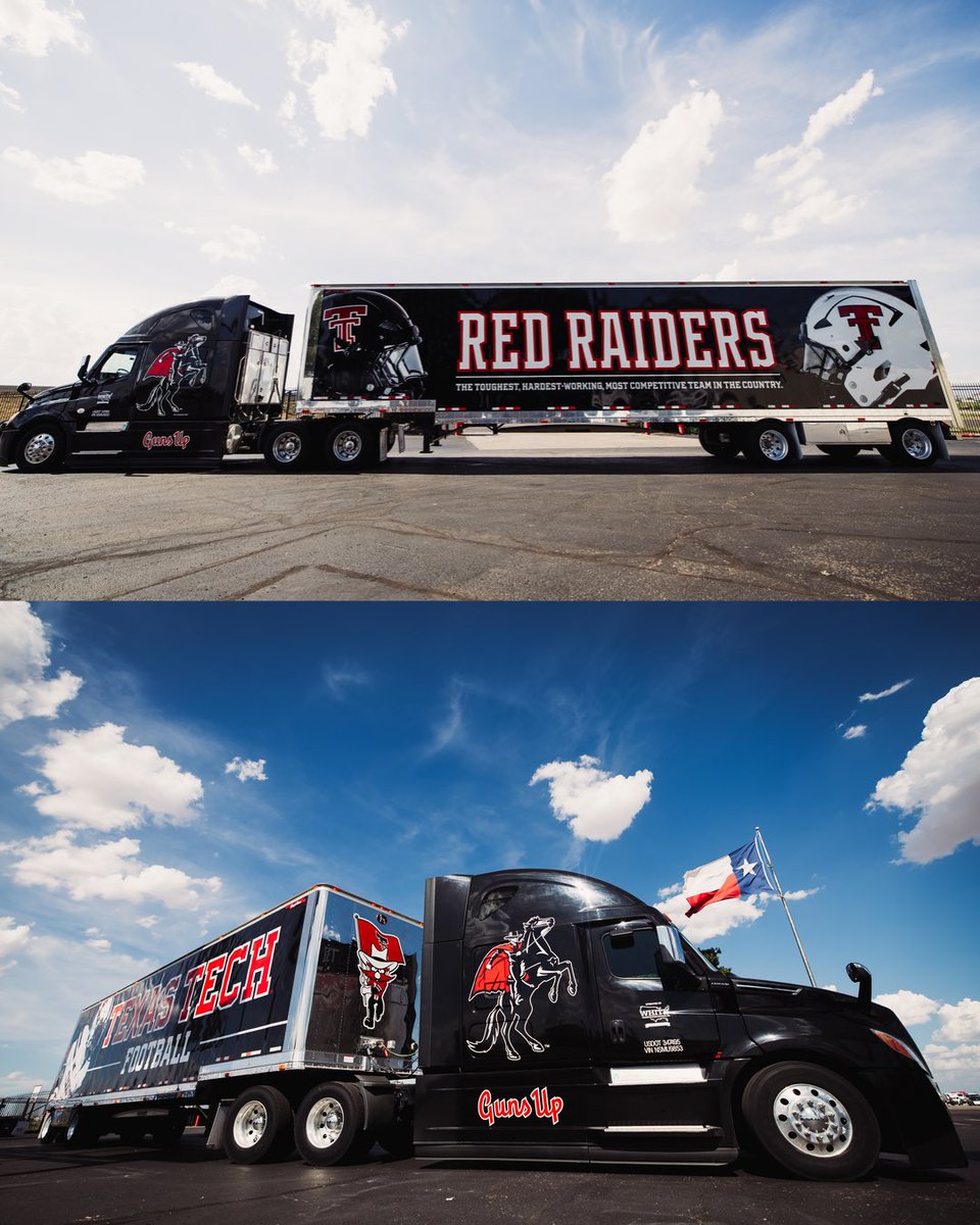 TexasTechFB's tweet photo. Coming to a highway near you 🔥 https://t.co/UR8lqtjoGJ