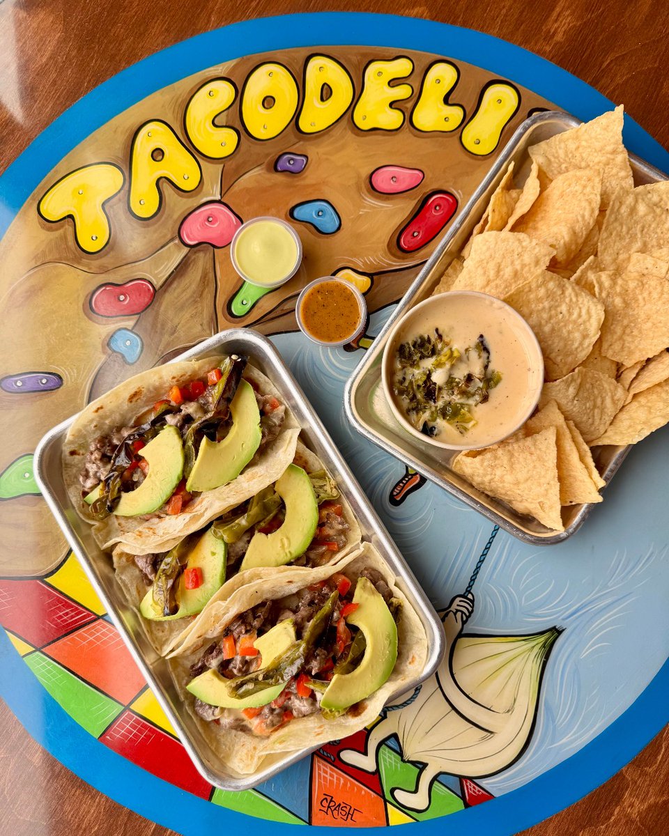 tacodeli's tweet photo. Your weekend plans should probably include one last Philly-Shito Taco. 🌮

Our Shishito Queso + Philly-Shito Taco are leaving the menu this Sunday, so don’t miss your final chance to get the full summer combo! https://t.co/SISPYAnTSH