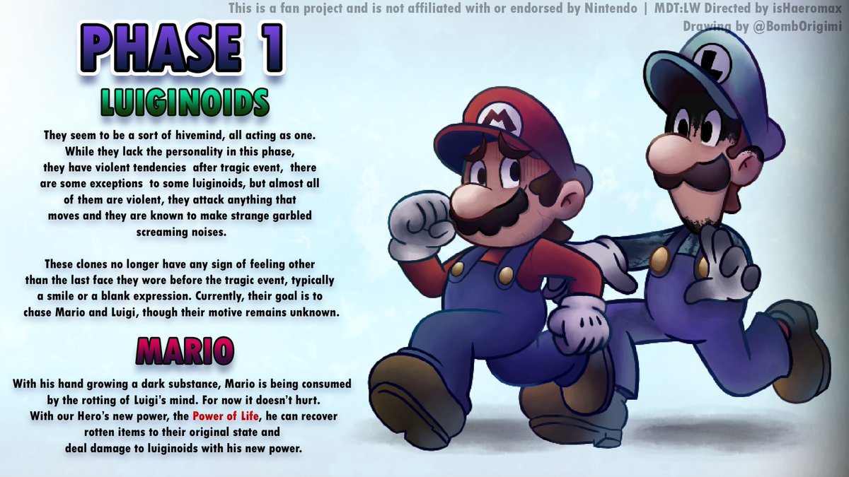 IsZharimbarmz's tweet photo. Mario Dream Team: Last Wish  [INFO CARD 1]

Art by @BombOrigimi 

[#MarioDTHorror #marioandluigi #SuperMario #creepypasta] https://t.co/4SI17R7N7f