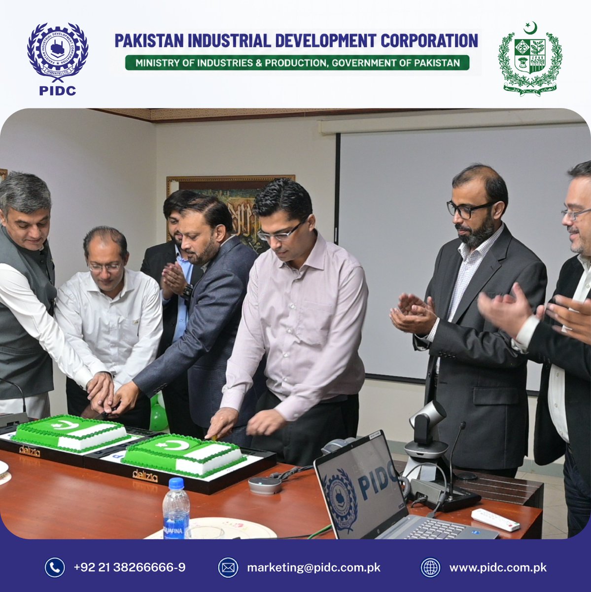 PIDC_Official's tweet photo. PIDC joins the nation in celebrating Independence Day, as our team came together to mark this important occasion with pride and patriotic spirit. May Pakistan continue to progress towards a stronger and prosperous future.

#PIDC #Pakistan #Independence https://t.co/LVKePf11fZ